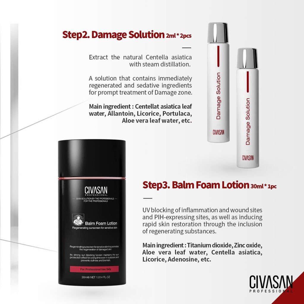 Peel Tái Tạo Da Civasan Damage Booster (3Step)